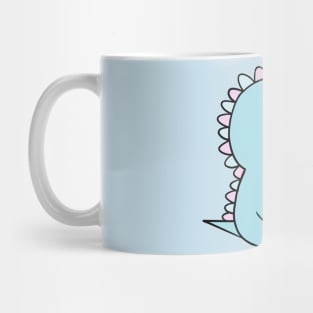 Kawaii Cotton Candy Baby Dinosaur for Dino Fans Mug